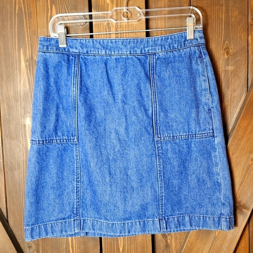 Boden Jean Skirt with Pockets and Zipper Size 6
